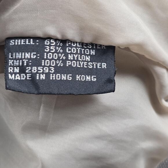 Vintage Members Only Jacket Mens 44 Gray Iconic Racer Bomber Epaulets Zip 80s - Picture 9 of 11